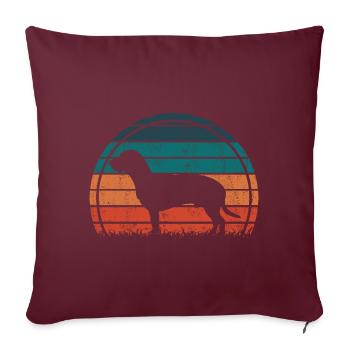 Hanovrien Hanover Sweat Dog Vintage Rétro - Housse de coussin décorative 45 x 45 cm - bordeaux - Devant