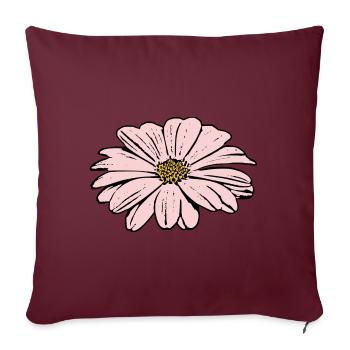 Fleur Rose Fleur Rose Fleurs Rose Fleurs Rose - Housse de coussin décorative 45 x 45 cm - bordeaux - Devant