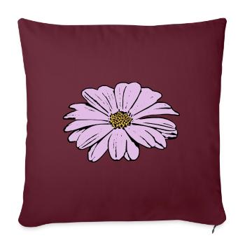 Fleur fleur pastel fleurs fleurs pastel lilas - Housse de coussin décorative 45 x 45 cm - bordeaux - Devant