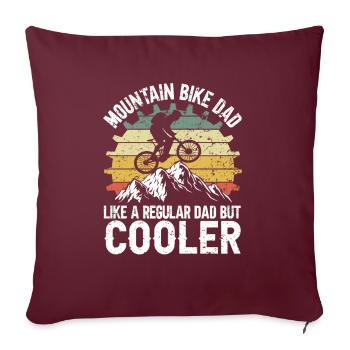 Cooler Mountainbike Dad - Sofakissenbezug 45 x 45 cm - Burgunderrot - Vorne