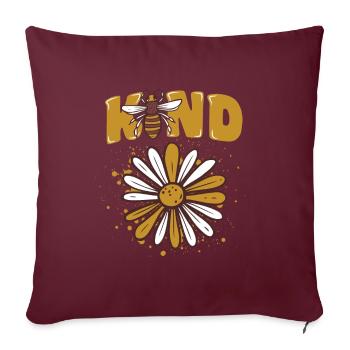Type d’abeille Choisissez la bonté - Housse de coussin décorative 45 x 45 cm - bordeaux - Devant
