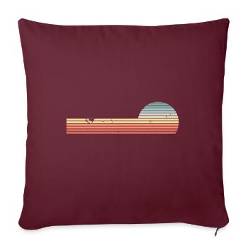 Rétro Horizontal Vintage Sunset - Housse de coussin décorative 45 x 45 cm - bordeaux - Devant