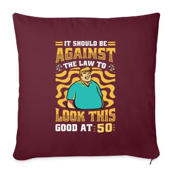 Il devrait être illégal d’avoir l’air si bien - Housse de coussin décorative 45 x 45 cm - bordeaux - Devant