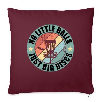 Lustiges Retro Disc Golf Vintage Design - Sofakissenbezug 45 x 45 cm - Burgunderrot - Vorne