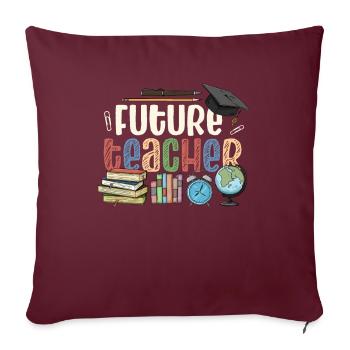 Costume de futur enseignant pour enfants - Housse de coussin décorative 45 x 45 cm - bordeaux - Devant