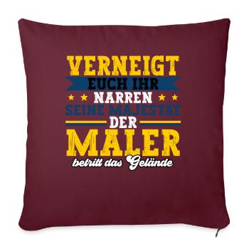 Maler - Sofakissenbezug 45 x 45 cm - Burgunderrot - Vorne