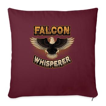 Faucon Whisperer-busard. - Housse de coussin décorative 45 x 45 cm - bordeaux - Devant