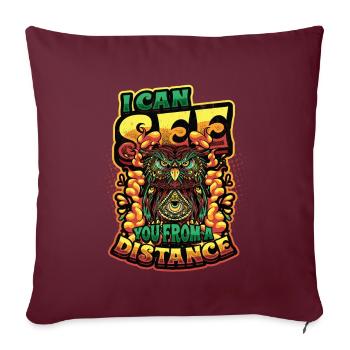 Ich Kann Dich Aus Der Ferne Sehen Taro-karten - Sofakissenbezug 45 x 45 cm - Burgunderrot - Vorne