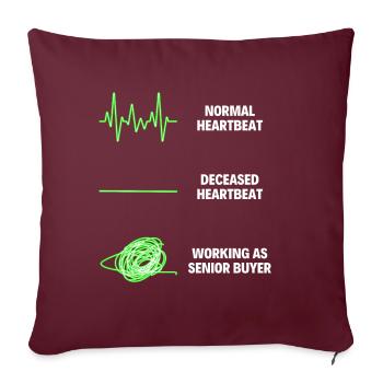 Acheteur senior Professionnel - Housse de coussin décorative 45 x 45 cm - bordeaux - Devant