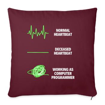 Computer Programmer Computer Programming Workers - Sofakissenbezug 45 x 45 cm - Burgunderrot - Vorne