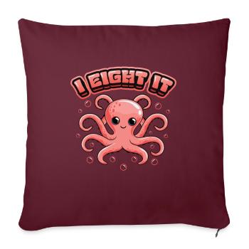I Huit Il Octopi 8 Bras Ocotpus - Housse de coussin décorative 45 x 45 cm - bordeaux - Devant