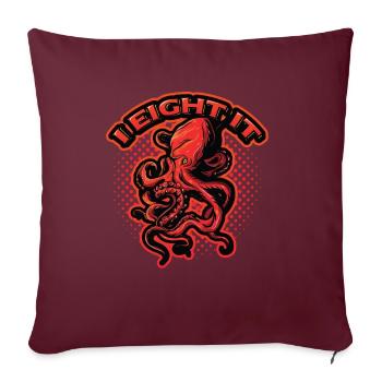 I Huit Il Octopi 8 Bras Ocotpus - Housse de coussin décorative 45 x 45 cm - bordeaux - Devant