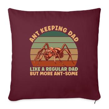 Père qui garde les fourmis - Housse de coussin décorative 45 x 45 cm - bordeaux - Devant