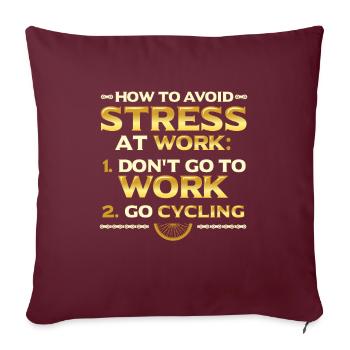 Cylist, Vélo, Cyclisme - Housse de coussin décorative 45 x 45 cm - bordeaux - Devant