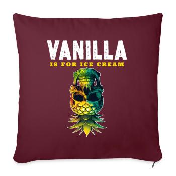 La vanille est pour la crème glacée - Housse de coussin décorative 45 x 45 cm - bordeaux - Devant