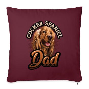 Cocker Spaniel Dad - Sofakissenbezug 45 x 45 cm - Burgunderrot - Vorne