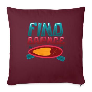 Trouver l’équilibre - Housse de coussin décorative 45 x 45 cm - bordeaux - Devant