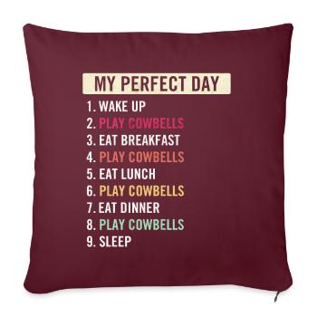 Drôles de joueurs de Cowbells Cowbells Amoureux Citations - Housse de coussin décorative 45 x 45 cm - bordeaux - Devant