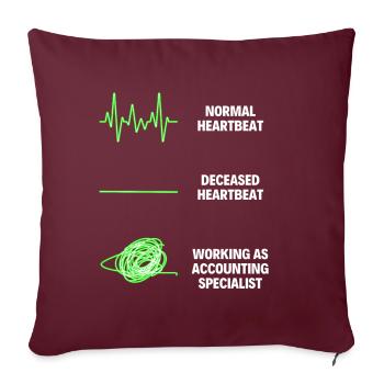 Spécialiste de la comptabilité Travailleur Comptable financier - Housse de coussin décorative 45 x 45 cm - bordeaux - Devant