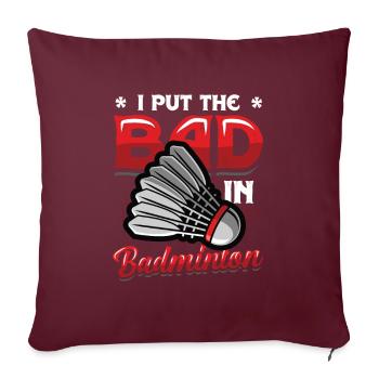 Le bain au badminton - Housse de coussin décorative 45 x 45 cm - bordeaux - Devant