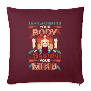 La transformation de votre corps façonne votre - Housse de coussin décorative 45 x 45 cm - bordeaux - Devant