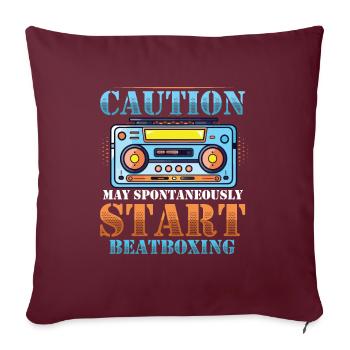 La prudence peut spontanément commencer le beatboxing - Housse de coussin décorative 45 x 45 cm - bordeaux - Devant