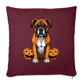 BOXER HUND Hund Kürbis Faule Halloween Party - Sofakissenbezug 45 x 45 cm - Burgunderrot - Vorne