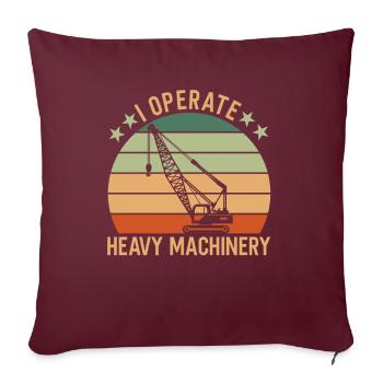 Kranfahrer Spruch - Sofakissenbezug 45 x 45 cm - Burgunderrot - Vorne