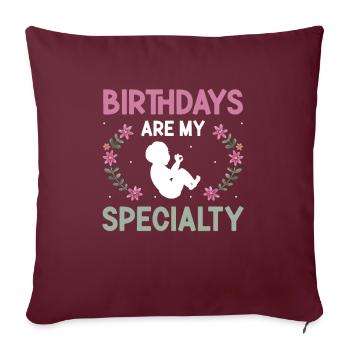Doula infirmière sage-femme - Housse de coussin décorative 45 x 45 cm - bordeaux - Devant