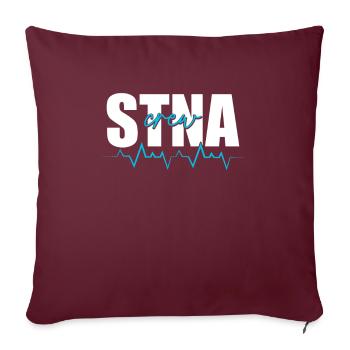Infirmière auxiliaire certifiée STNA - Housse de coussin décorative 45 x 45 cm - bordeaux - Devant