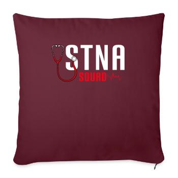 Infirmière auxiliaire certifiée STNA - Housse de coussin décorative 45 x 45 cm - bordeaux - Devant