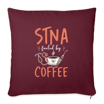 Infirmière auxiliaire certifiée STNA - Housse de coussin décorative 45 x 45 cm - bordeaux - Devant