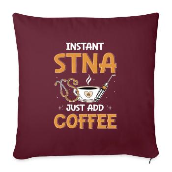 Infirmière auxiliaire certifiée STNA - Housse de coussin décorative 45 x 45 cm - bordeaux - Devant