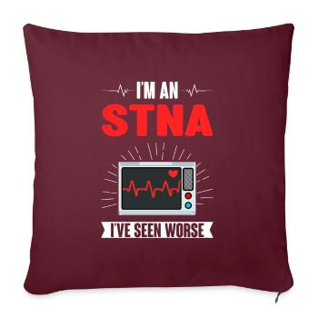 Infirmière auxiliaire certifiée STNA - Housse de coussin décorative 45 x 45 cm - bordeaux - Devant