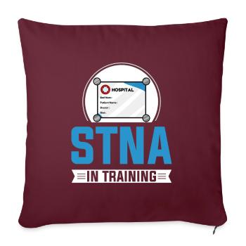 Infirmière auxiliaire certifiée STNA - Housse de coussin décorative 45 x 45 cm - bordeaux - Devant
