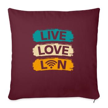 Administrateur réseau Administrateur système Réseau - Housse de coussin décorative 45 x 45 cm - bordeaux - Devant
