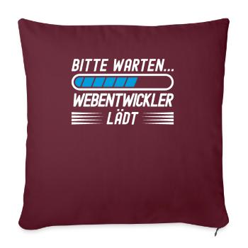 Webentwickler Programmierer UI/UX-Designer - Sofakissenbezug 45 x 45 cm - Burgunderrot - Vorne