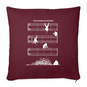 Partition Sound Of Silence Sans Partition Chimpanzés - Housse de coussin décorative 45 x 45 cm - bordeaux - Devant