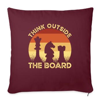 Schach Think Outside - Sofakissenbezug 45 x 45 cm - Burgunderrot - Vorne