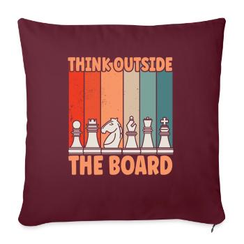 Schach Think Outside - Sofakissenbezug 45 x 45 cm - Burgunderrot - Vorne