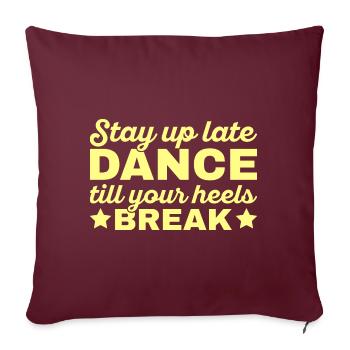 Formation en danse Ballroom Danse de couple - Housse de coussin décorative 45 x 45 cm - bordeaux - Devant