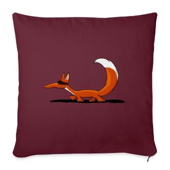 Fuchs "sneaky fox" - Sofakissenbezug 45 x 45 cm - Burgunderrot - Vorne