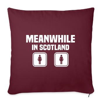 Kilt Männer Spruch Schottenrock - Sofakissenbezug 45 x 45 cm - Burgunderrot - Vorne