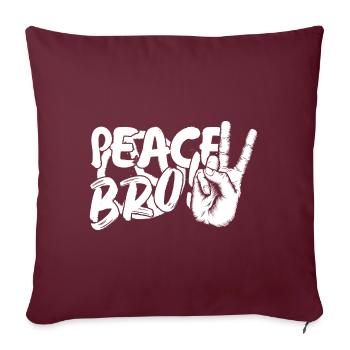 Peace Bro - Housse de coussin décorative 45 x 45 cm - bordeaux - Devant