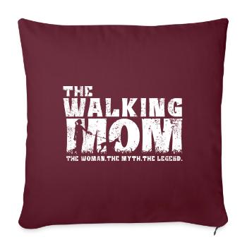 Podenco Canario Mama La maman qui marche - Housse de coussin décorative 45 x 45 cm - bordeaux - Devant