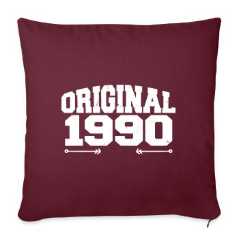 Original 1990 | Cadeau d’anniversaire 1990 - Housse de coussin décorative 45 x 45 cm - bordeaux - Devant