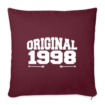 Original 1998 | Cadeau d’anniversaire 1998 - Housse de coussin décorative 45 x 45 cm - bordeaux - Devant