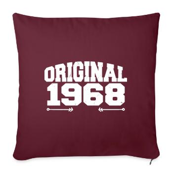 Original 1968 | Cadeau d’anniversaire 1968 - Housse de coussin décorative 45 x 45 cm - bordeaux - Devant