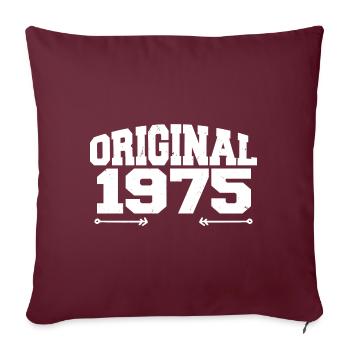 Original 1975 | Cadeau d’anniversaire 1975 - Housse de coussin décorative 45 x 45 cm - bordeaux - Devant
