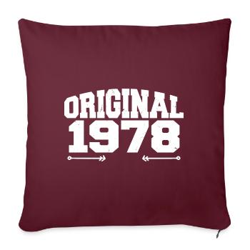Original 1978 | Cadeau d’anniversaire 1978 - Housse de coussin décorative 45 x 45 cm - bordeaux - Devant